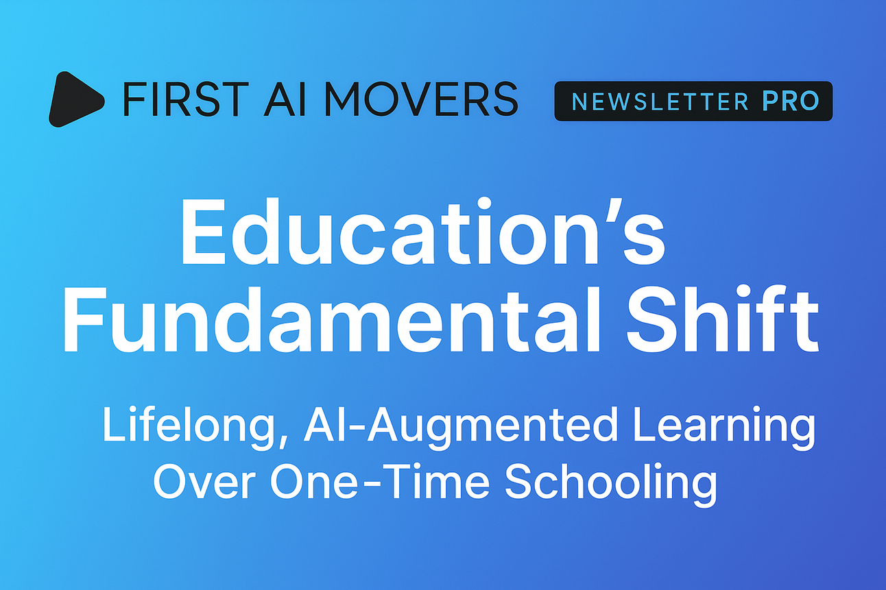 A New Paradigm in Education: Lifelong, AI-Augmented Learning Over One-Time Schooling